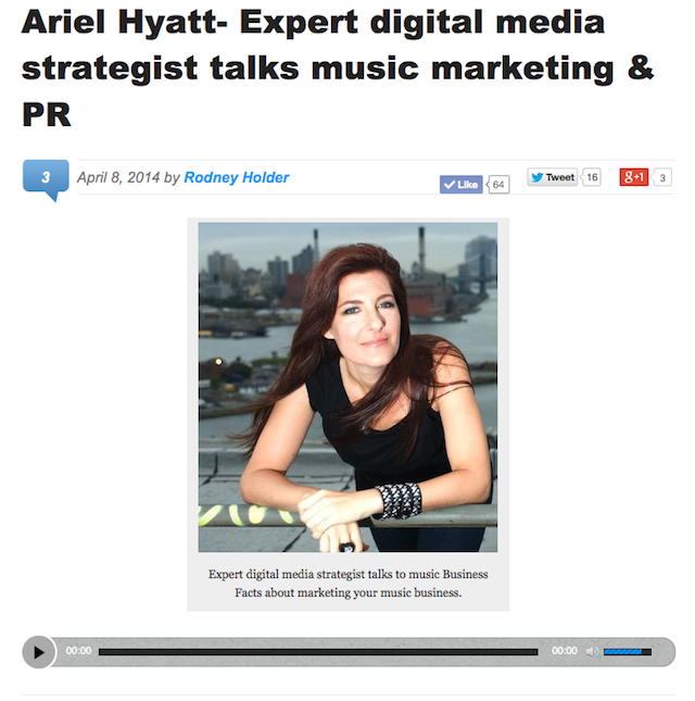 Ariel on Music Business Facts