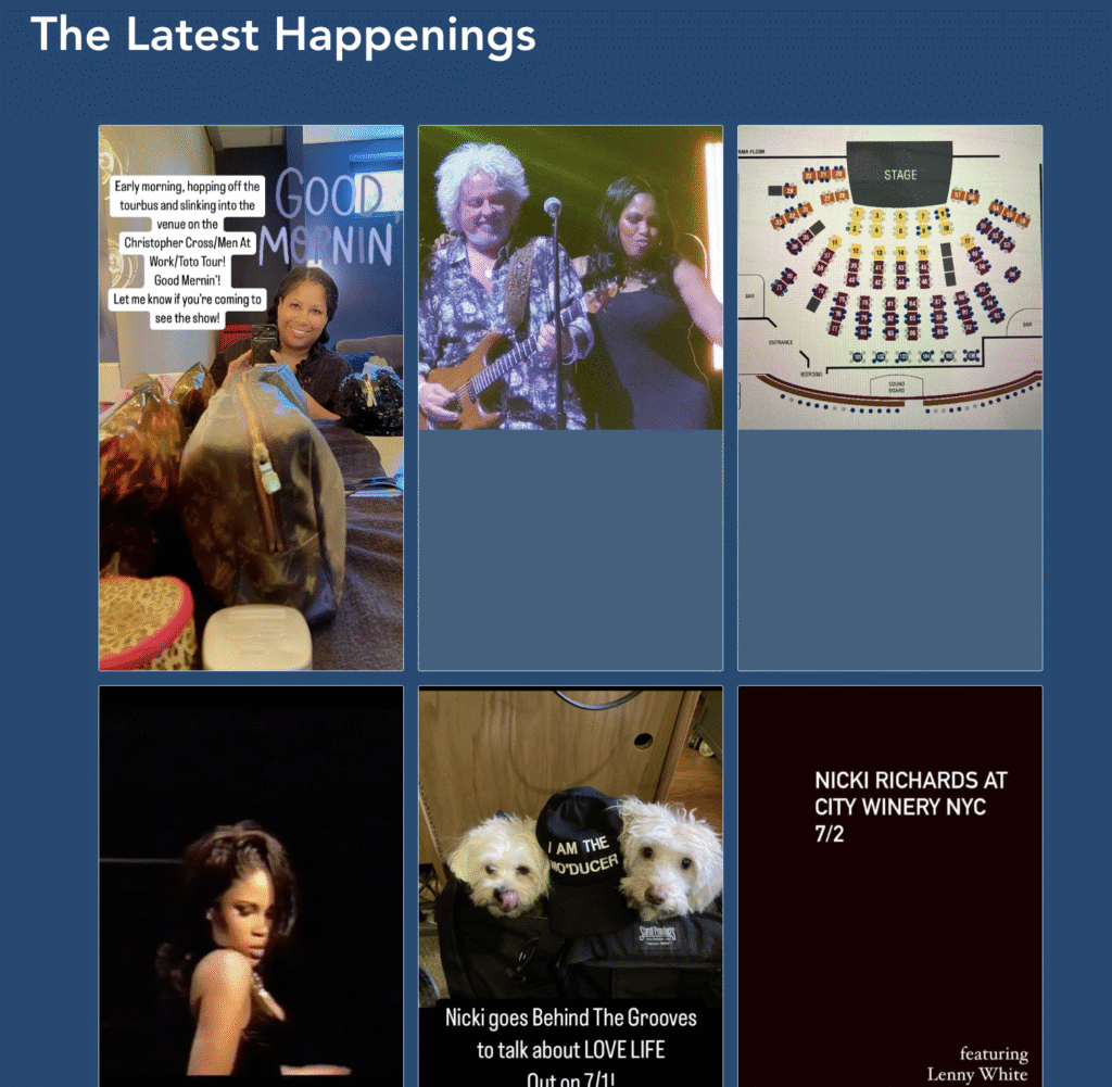 Music Website Nicki Richards Instagram